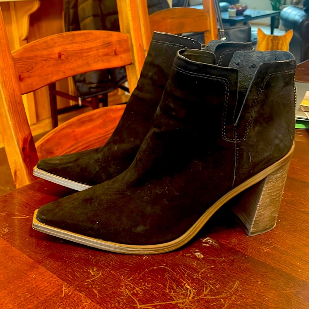 Vince Camuto black booties